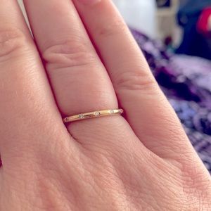 Pandora 14k gold ring simple sparkling band